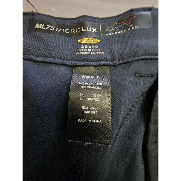 Greg Norman Golf Pants ML75 Micro Lux Men's Size 36x32 Navy Blue - Picture 8 of 13